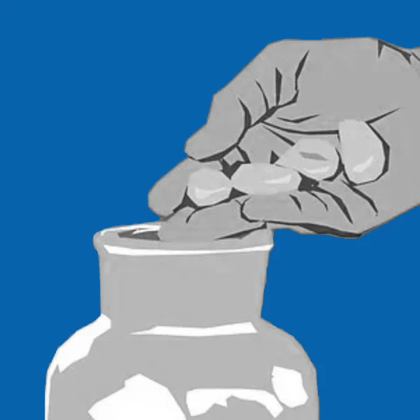 Eine Hand mit runden Münzen ist angewinkelt zu einer runden Öffnung eines Gefäßes, in welche die Münzen reinfallen. Dieses Bild findet man auf der Webseite vom Bundesverband Burnout und Depression.